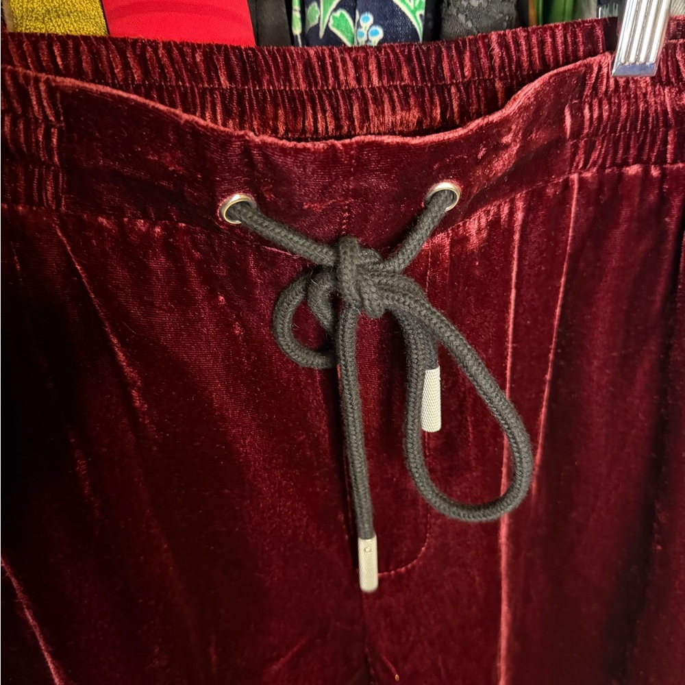 NWT KOOPLES Velvet Burgundy Joggers